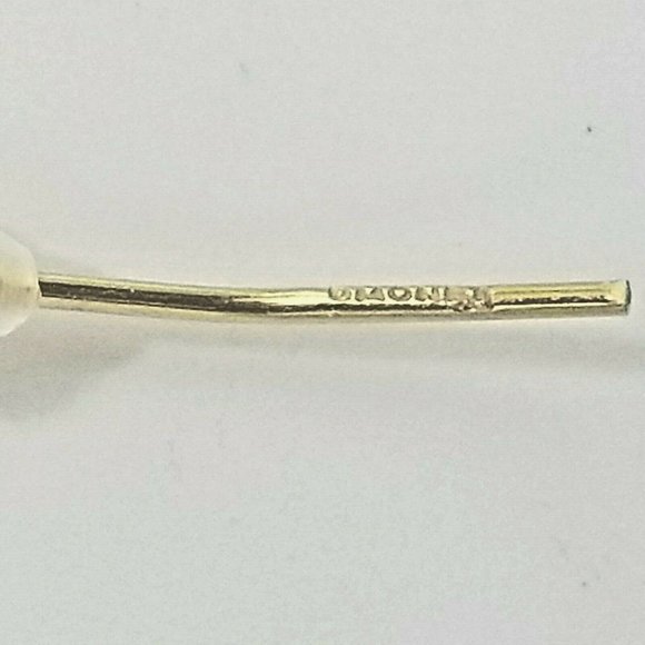 Monet Signed Gold Tone Dangle Earrings Faceted Black Clear Beaded Cluster K2 - Picture 5 of 5